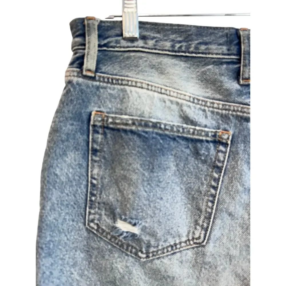 We The Free Distressed Studded Denim Shorts High Rise Cutoff Blue Size 29 Cotton